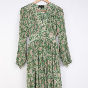 Lulus Garden Dancer Green Floral Dress XS